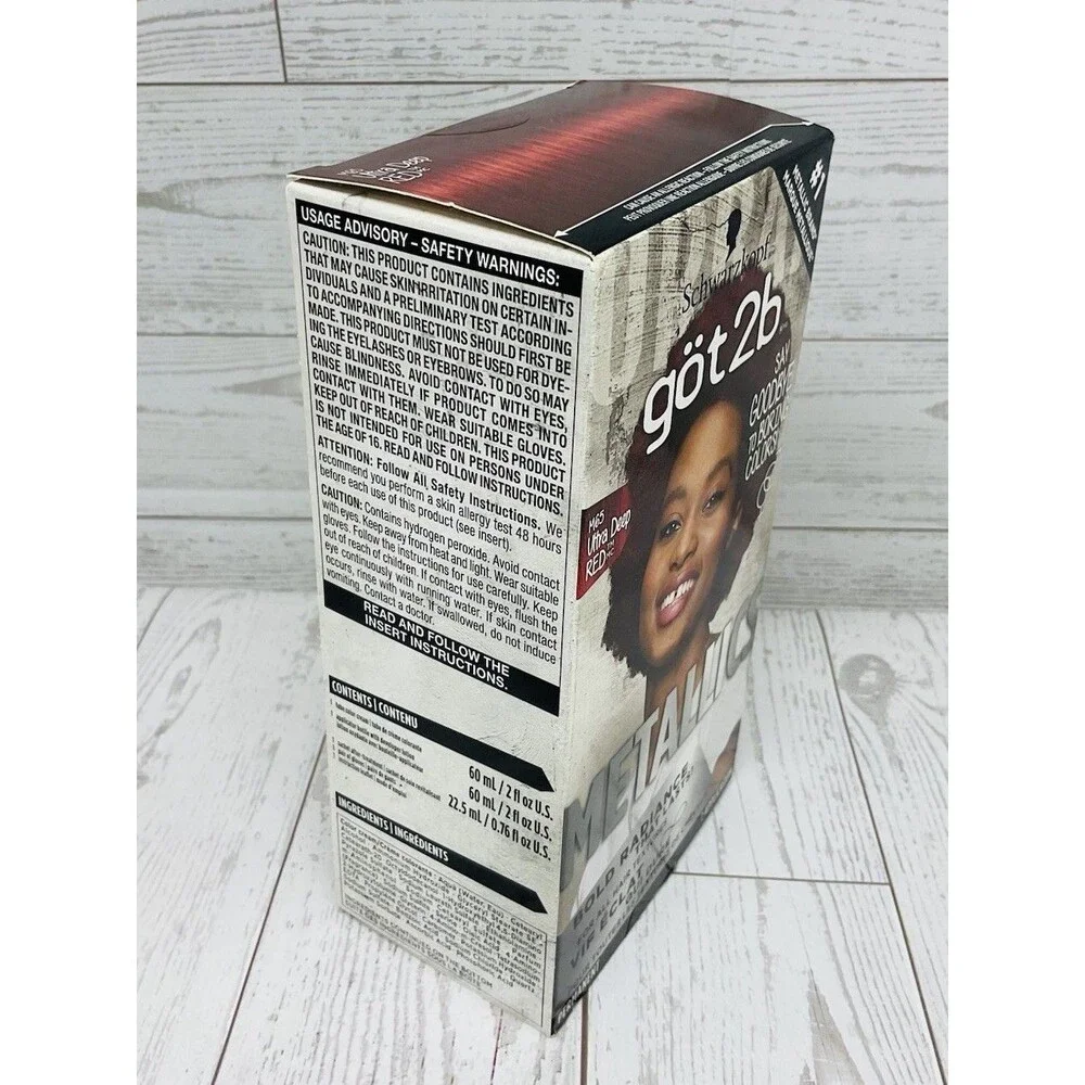 Got2B Metallics Permanent Hair Color M65 Ultra Deep Red